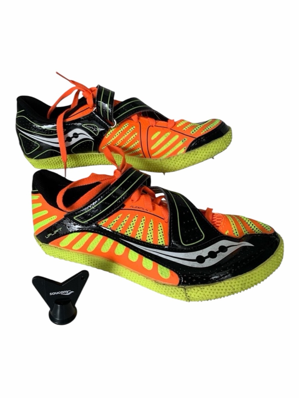 Saucony High Jumping Spikes Men 7.5/Women 9 Uplift Shoe Orange Black Wrench Tool